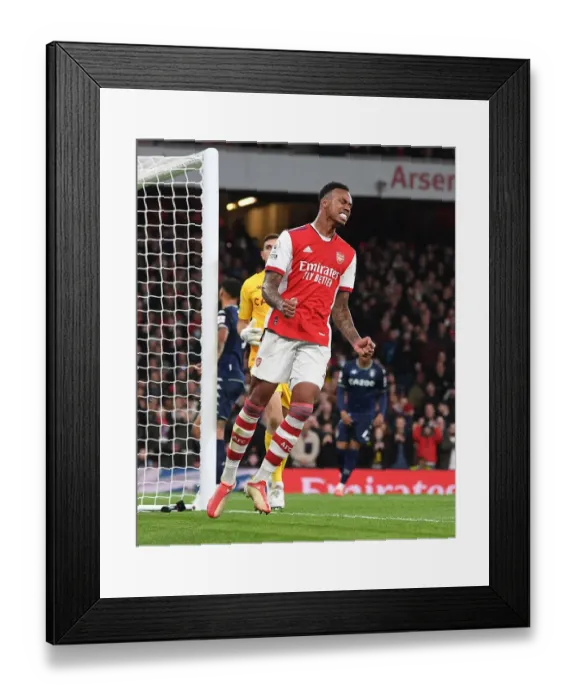 Framed Print : Gabriel in Action: Arsenal vs Aston Villa, Premier League 2021-22 Framed Print : Gabriel in Action: Arsenal vs Aston Villa, Premier League 2021-22