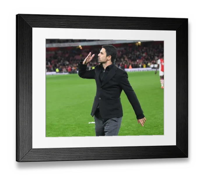 Framed Print : Mikel Arteta's Triumph: Arsenal's Premier League Victory