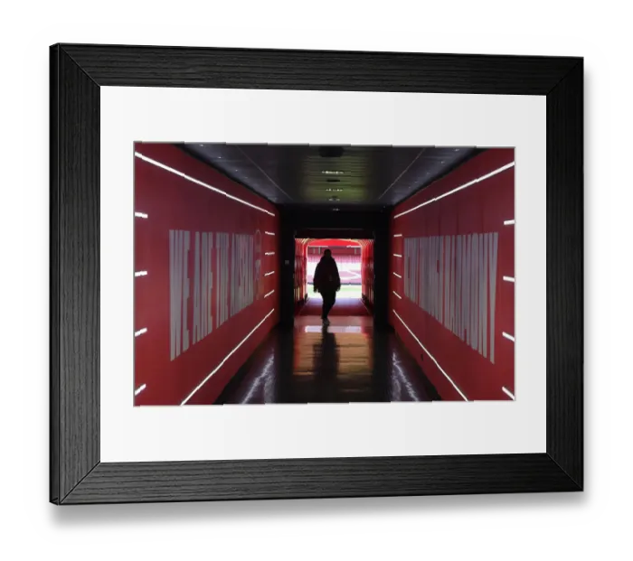 Framed Print : Arsenal vs Aston Villa: The Tunnel at Emirates Stadium - Premier League Showdown (2021-22)