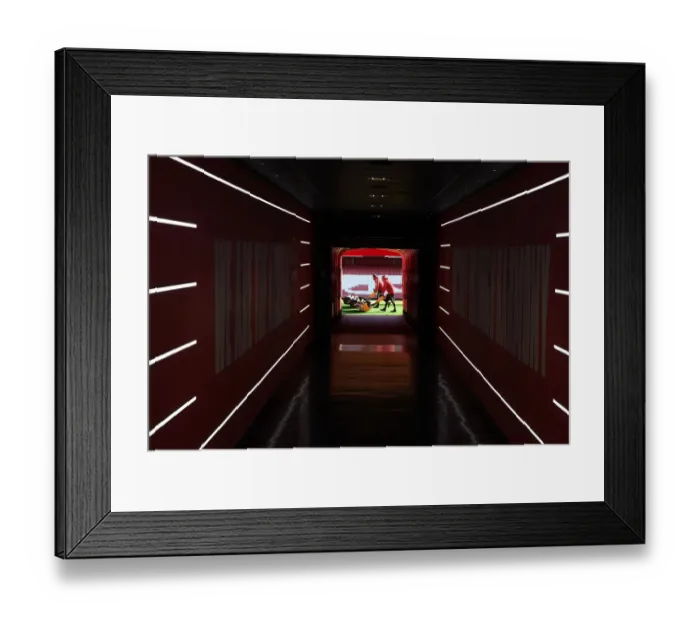 Framed Print : Arsenal vs Aston Villa: The Tunnel at Emirates Stadium - Premier League Showdown (2021-22)