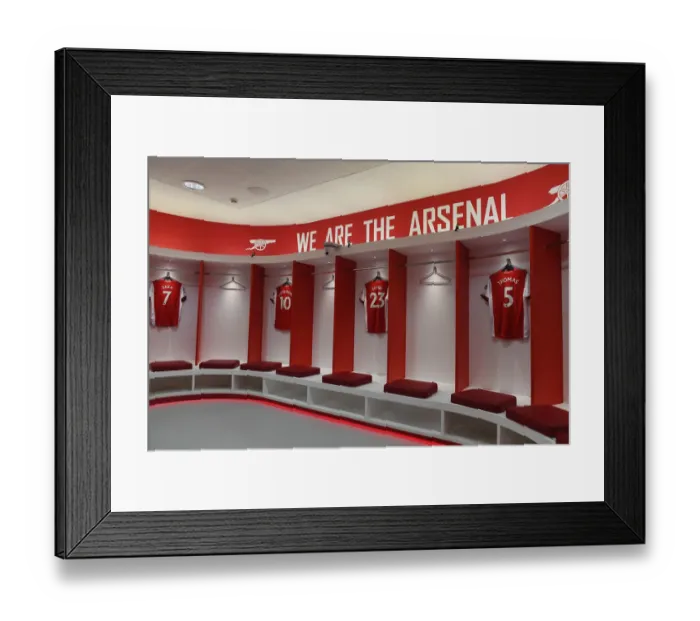 Framed Print : Arsenal Changing Room Before Arsenal vs Aston Villa: 2021-22 Premier League Framed Print : Arsenal Changing Room Before Arsenal vs Aston Villa: 2021-22 Premier League