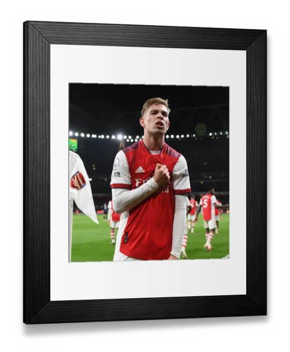 Framed Print : Smith Rowe Hat-Trick: Arsenal Triumphs Over Aston Villa (2021-22)