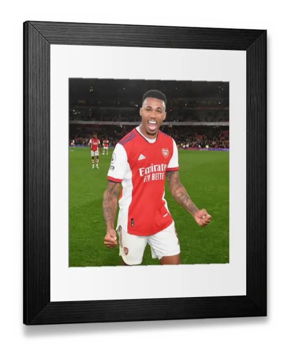 Framed Print : Gabriel's Celebration: Arsenal Secures Win Against Aston Villa in Premier League Framed Print : Gabriel's Celebration: Arsenal Secures Win Against Aston Villa in Premier League