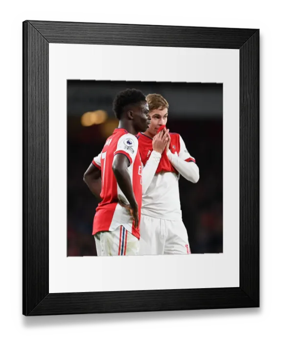 Framed Print : Saka and Smith Rowe in Action: Arsenal vs Aston Villa, Premier League 2021-22 Framed Print : Saka and Smith Rowe in Action: Arsenal vs Aston Villa, Premier League 2021-22