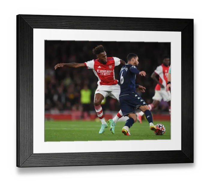 Framed Print : Arsenal vs Aston Villa: Nuno Tavares vs Douglas Luiz - Premier League Clash at Emirates Stadium Framed Print : Arsenal vs Aston Villa: Nuno Tavares vs Douglas Luiz - Premier League Clash at Emirates Stadium