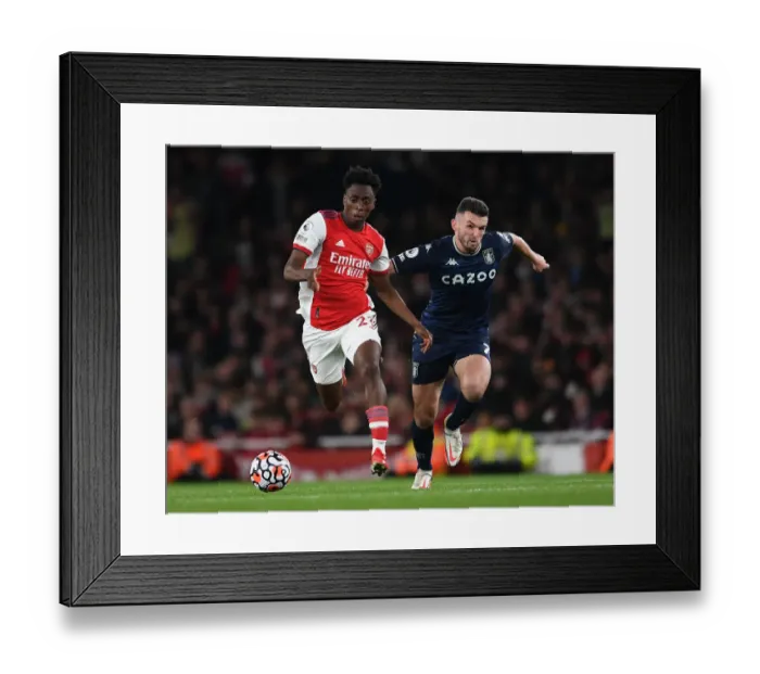 Framed Print : Arsenal vs Aston Villa: Albert Sambi Lokonga vs John McGinn Clash in Premier League Showdown