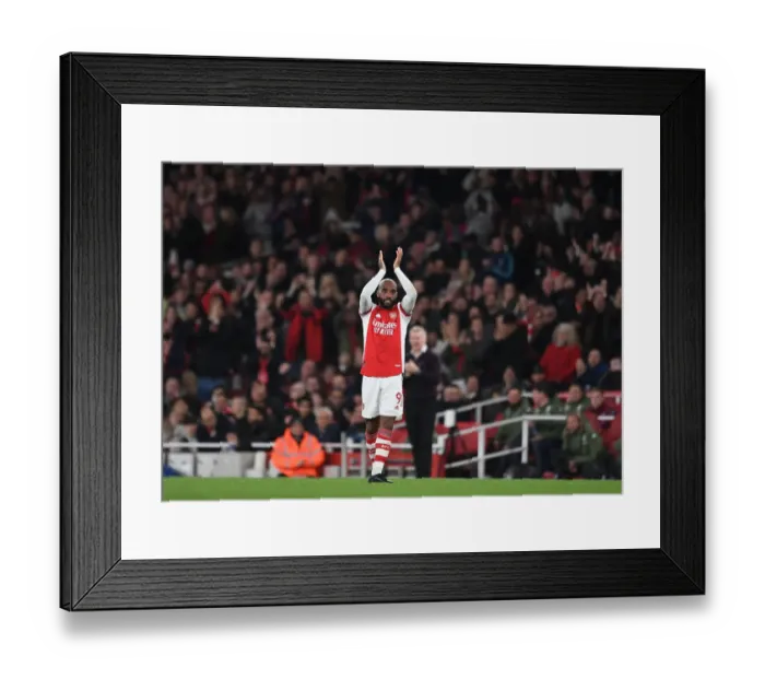 Framed Print : Alexandre Lacazette Bids Farewell: Arsenal vs Aston Villa, Premier League 2021-22