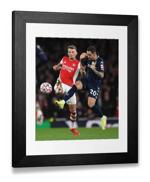Framed Print : Arsenal vs Aston Villa: Intense Battle – Ben White vs Danny Ings, Premier League 2021-22 Framed Print : Arsenal vs Aston Villa: Intense Battle – Ben White vs Danny Ings, Premier League 2021-22