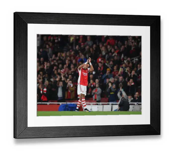 Framed Print : Arsenal's Aubameyang Bids Farewell: Arsenal vs Aston Villa, October 2021