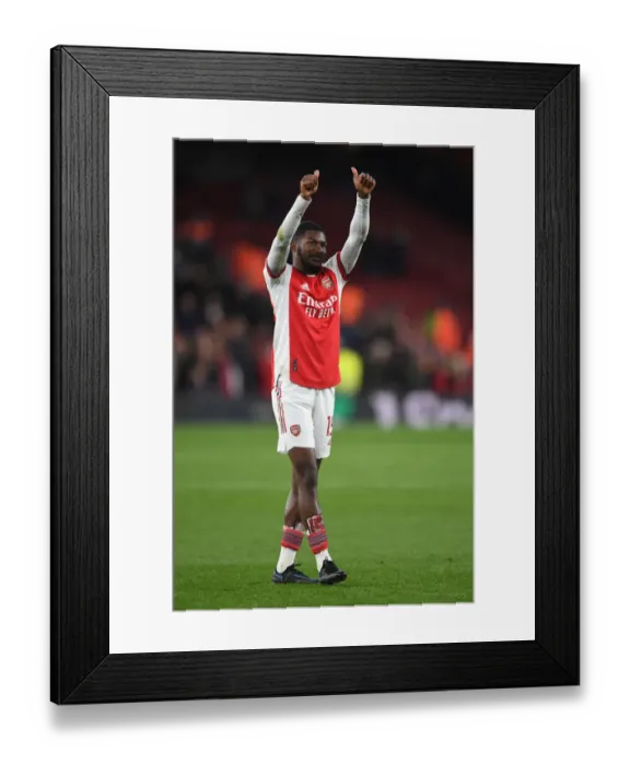 Framed Print : Ainsley Maitland-Niles: Exultant Reaction After Arsenal's Triumph Over Aston Villa (2021-22) Framed Print : Ainsley Maitland-Niles: Exultant Reaction After Arsenal's Triumph Over Aston Villa (2021-22)