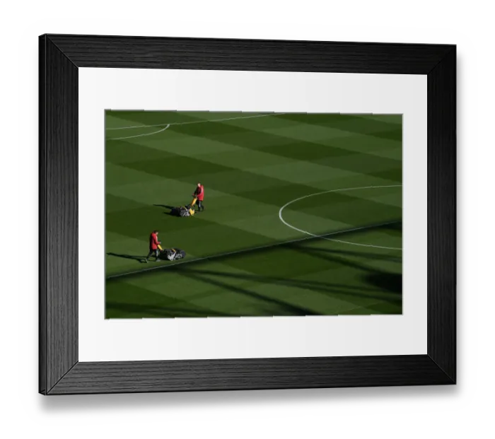 Framed Print : Arsenal: Pre-Match Groundskeeping at Emirates Stadium - Battle Ready for Arsenal v Aston Villa (2021-22) Framed Print : Arsenal: Pre-Match Groundskeeping at Emirates Stadium - Battle Ready for Arsenal v Aston Villa (2021-22)
