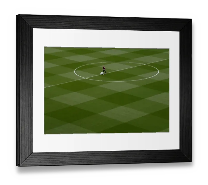 Framed Print : Arsenal vs Aston Villa: Pre-Match Pitch Preparation at Emirates Stadium Framed Print : Arsenal vs Aston Villa: Pre-Match Pitch Preparation at Emirates Stadium