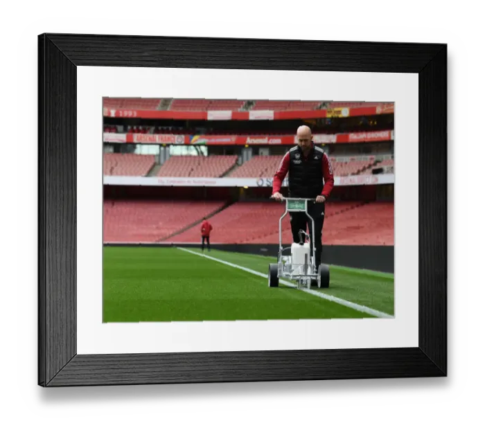 Framed Print : Arsenal vs Aston Villa: Pre-Match Preparations at Emirates Stadium