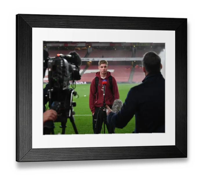 Framed Print : Emile Smith Rowe's Pre-Match Interview: Arsenal's Star Player Readies for Aston Villa Clash in Premier League 2021-22 Framed Print : Emile Smith Rowe's Pre-Match Interview: Arsenal's Star Player Readies for Aston Villa Clash in Premier League 2021-22