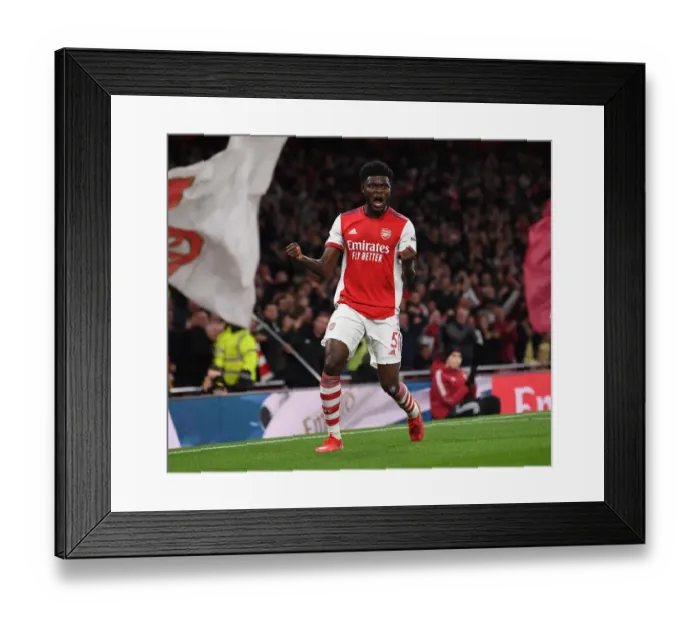 Framed Print : Thomas Partey Scores the Winner: Arsenal Edge Past Aston Villa in Premier League 2021-22