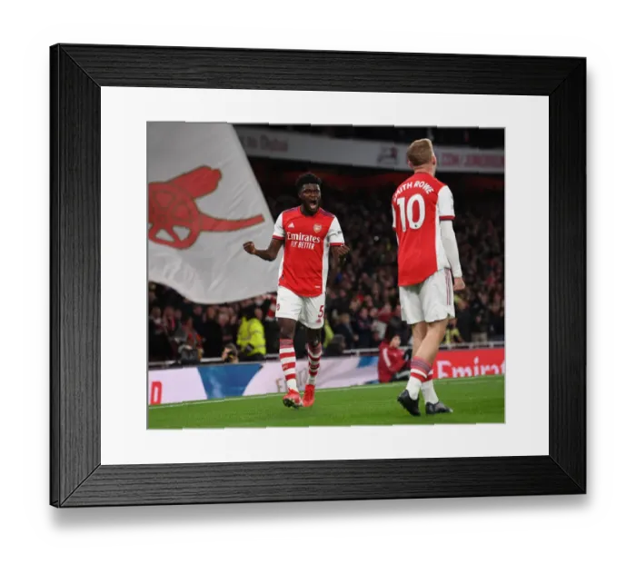 Framed Print : Thomas Partey Scores: Arsenal's Victory Against Aston Villa in the Premier League 2021-22 Framed Print : Thomas Partey Scores: Arsenal's Victory Against Aston Villa in the Premier League 2021-22