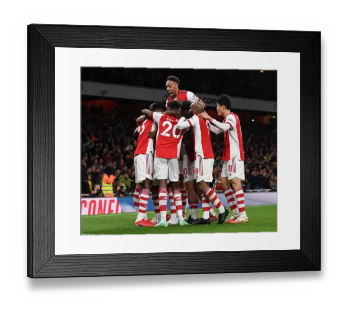 Framed Print : Thomas Partey Scores First Goal: Arsenal's Victory Against Aston Villa (2021-22)