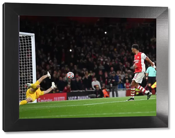 Aubameyang Scores Arsenal's Second Goal vs. Aston Villa (2021-22 Premier League)