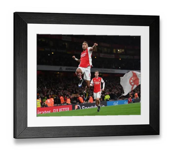 Framed Print : Aubameyang Scores His Second: Arsenal's Victory over Aston Villa (2021-22 Premier League) Framed Print : Aubameyang Scores His Second: Arsenal's Victory over Aston Villa (2021-22 Premier League)
