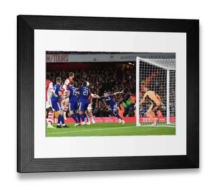 Framed Print : Arsenal Takes Early Lead in Carabao Cup: Calum Chambers Scores First Goal for the Gunners