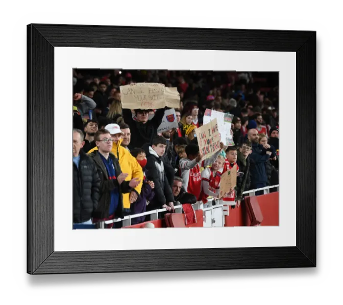 Framed Print : Arsenal Fans Roar on Their Team in Carabao Cup Clash Against Leeds United Framed Print : Arsenal Fans Roar on Their Team in Carabao Cup Clash Against Leeds United