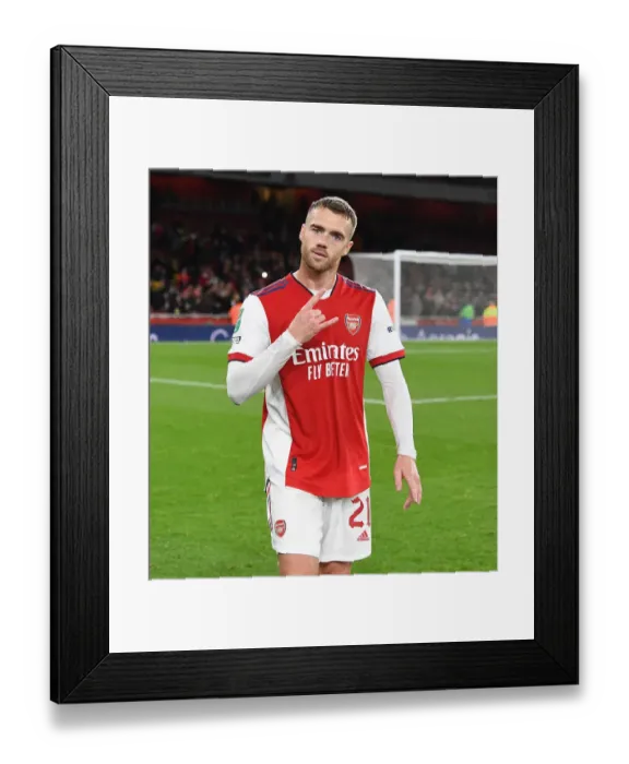 Framed Print : Arsenal's Calum Chambers Reacts After Carabao Cup Showdown Against Leeds United Framed Print : Arsenal's Calum Chambers Reacts After Carabao Cup Showdown Against Leeds United