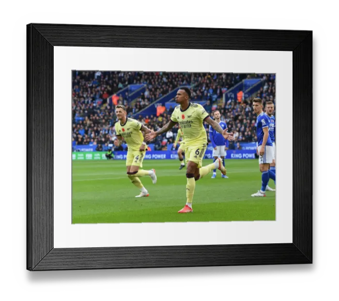 Framed Print : Gabriel's Stunner: Arsenal's Thrilling Victory Against Leicester City in the Premier League Framed Print : Gabriel's Stunner: Arsenal's Thrilling Victory Against Leicester City in the Premier League