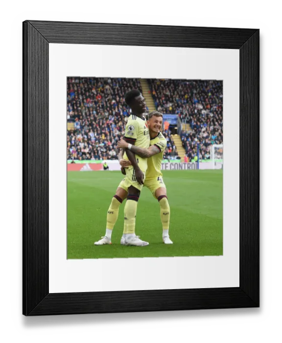 Framed Print : Arsenal Celebrate First Goal: Leicester City vs Arsenal, Premier League 2021-22 Framed Print : Arsenal Celebrate First Goal: Leicester City vs Arsenal, Premier League 2021-22
