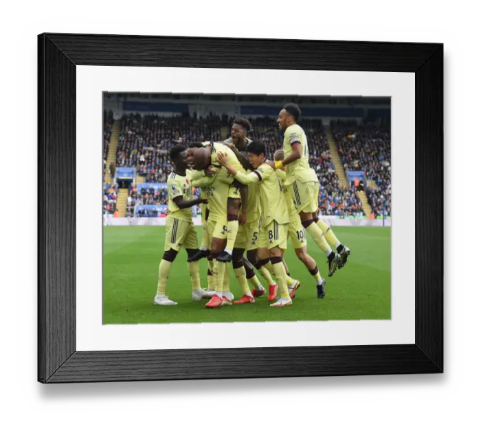 Framed Print : Arsenal Unites: Celebrating Gabriel's Goal vs Leicester City (2021-22) Framed Print : Arsenal Unites: Celebrating Gabriel's Goal vs Leicester City (2021-22)