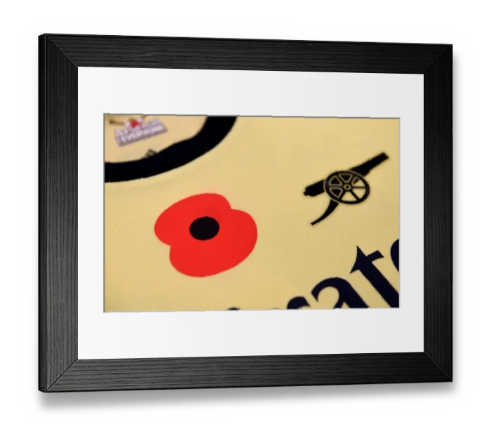 Framed Print : Arsenal's Poppy Shirts in Leicester Away Changing Room - Premier League 2021-22 Framed Print : Arsenal's Poppy Shirts in Leicester Away Changing Room - Premier League 2021-22