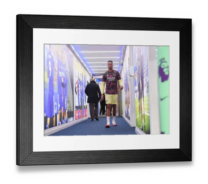 Framed Print : Gabriel Braces Up: Arsenal's Showdown Against Leicester City in Premier League Framed Print : Gabriel Braces Up: Arsenal's Showdown Against Leicester City in Premier League