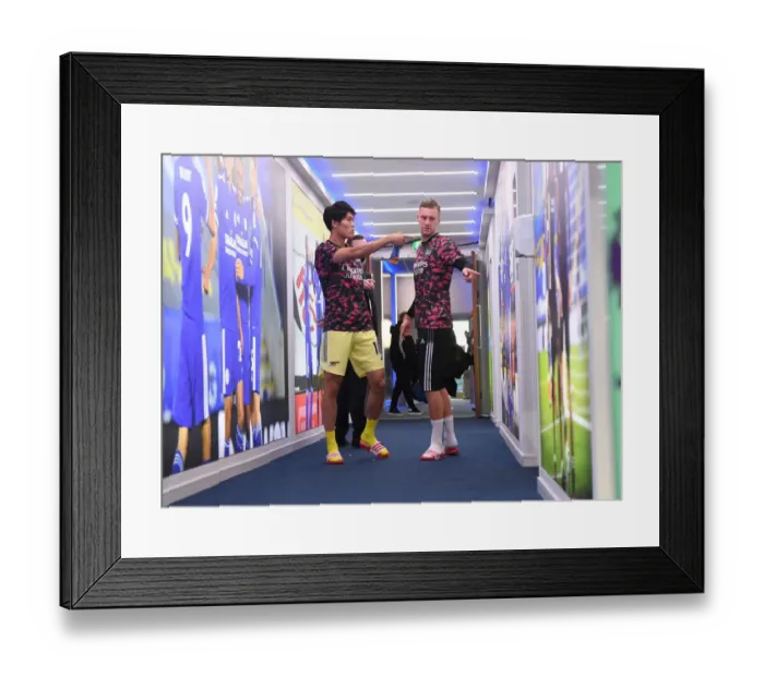 Framed Print : Arsenal FC: Pre-Match Moment at Leicester City (2021-22) Framed Print : Arsenal FC: Pre-Match Moment at Leicester City (2021-22)
