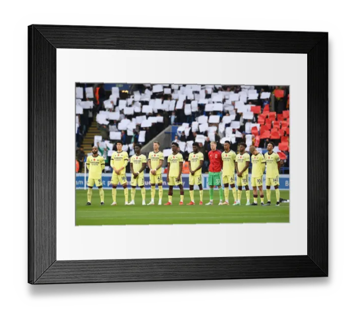 Framed Print : Remembrance Day Tribute: Leicester City vs. Arsenal, Premier League 2021-22