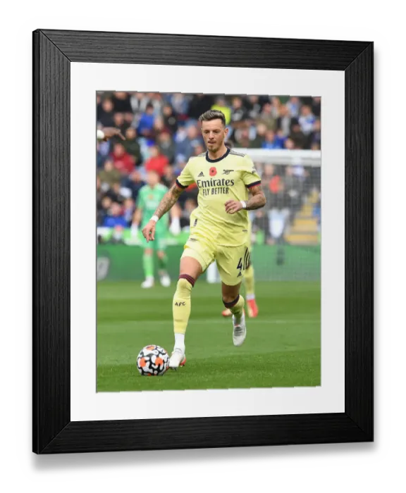 Framed Print : Ben White's Defiant Performance: Arsenal Hold Off Leicester City in Premier League Battle Framed Print : Ben White's Defiant Performance: Arsenal Hold Off Leicester City in Premier League Battle