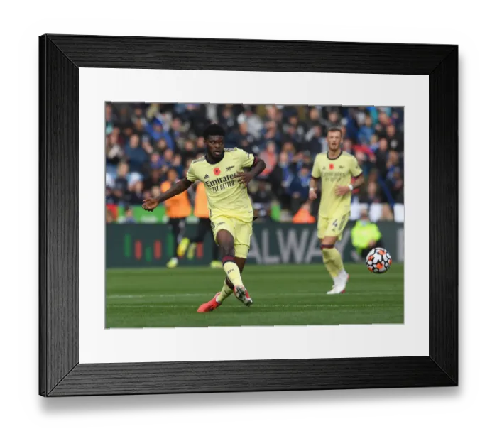 Framed Print : Thomas Partey in Action: Arsenal vs. Leicester City, Premier League 2021-22 Framed Print : Thomas Partey in Action: Arsenal vs. Leicester City, Premier League 2021-22
