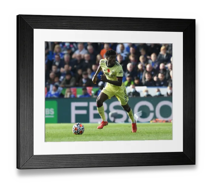 Framed Print : Thomas Partey in Action: Leicester City vs. Arsenal, Premier League 2021-22