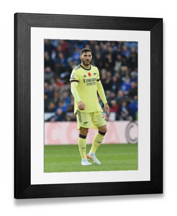 Framed Print : Arsenal's Sead Kolasinac in Action against Leicester City - Premier League 2021-22