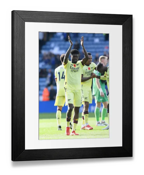 Framed Print : Thomas Partey's Victory Clap: Leicester City vs. Arsenal, Premier League 2021-22 Framed Print : Thomas Partey's Victory Clap: Leicester City vs. Arsenal, Premier League 2021-22
