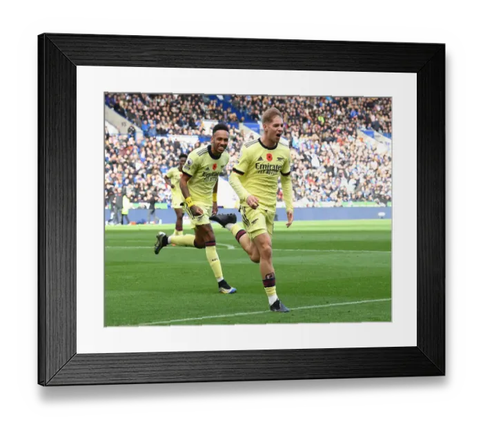 Framed Print : Smith Rowe Scores: Arsenal's Victory at Leicester City (2021-22) Framed Print : Smith Rowe Scores: Arsenal's Victory at Leicester City (2021-22)
