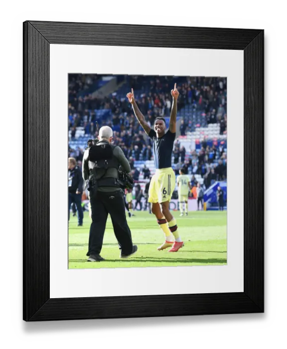 Framed Print : Magalhaes Triumph: Arsenal Celebrates Victory Over Leicester City in the 2021-22 Premier League Framed Print : Magalhaes Triumph: Arsenal Celebrates Victory Over Leicester City in the 2021-22 Premier League
