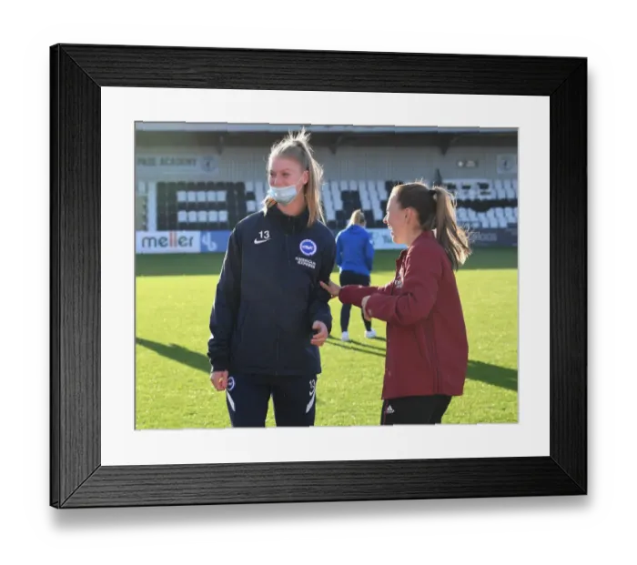 Framed Print : Arsenal v Brighton & Hove Albion : The Vitality Womens FA Cup Semi Final