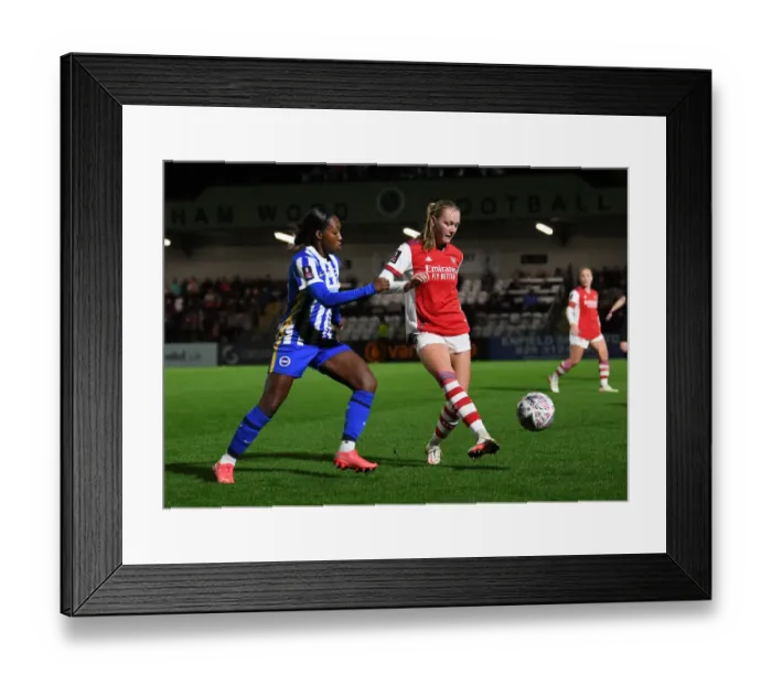 Framed Print : Arsenal vs Brighton: FA Women's Cup Semi-Final Showdown Framed Print : Arsenal vs Brighton: FA Women's Cup Semi-Final Showdown