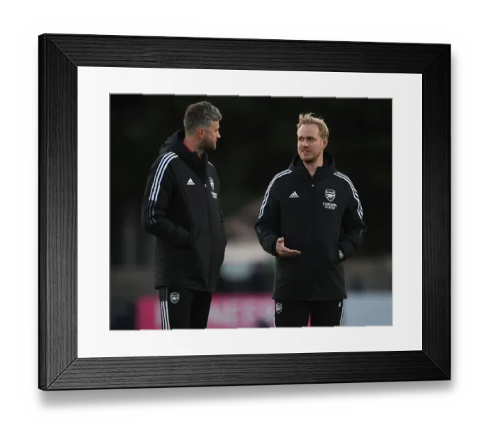 Framed Print : Arsenal Women vs Brighton & Hove Albion: FA Cup Semi-Final Showdown - Jonas Eidevall Prepares for Battle