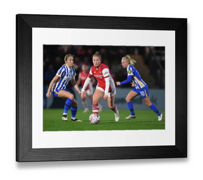Framed Print : Arsenal vs. Brighton: FA Women's Cup Semi-Final Showdown