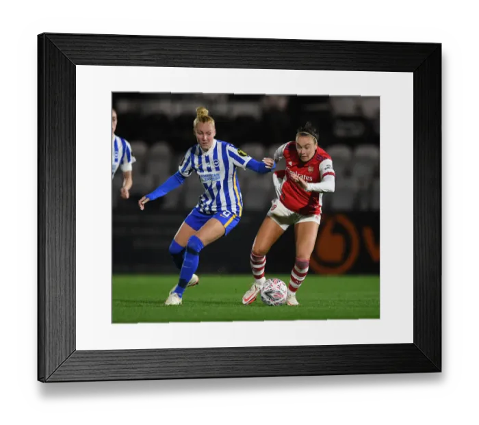 Framed Print : Arsenal vs Brighton: FA Women's Cup Semi-Final Showdown