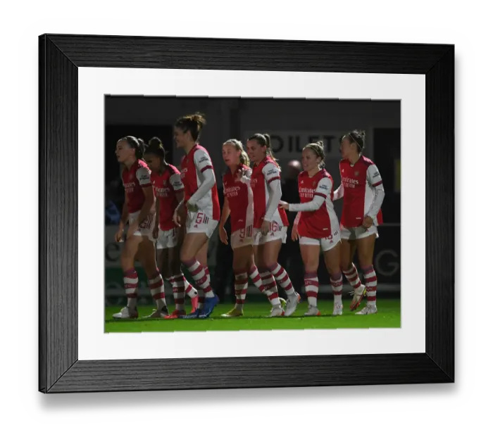Framed Print : Arsenal Women's FA Cup Victory: Kim Little Scores Opening Goal vs. Brighton & Hove Albion