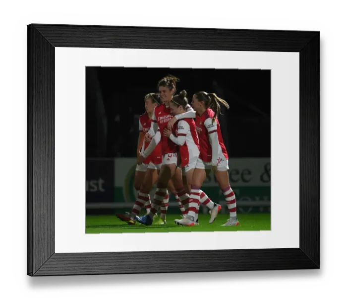 Framed Print : Arsenal Women's FA Cup Triumph: Kim Little Scores Historic Goal in Semi-Final Victory over Brighton & Hove Albion
