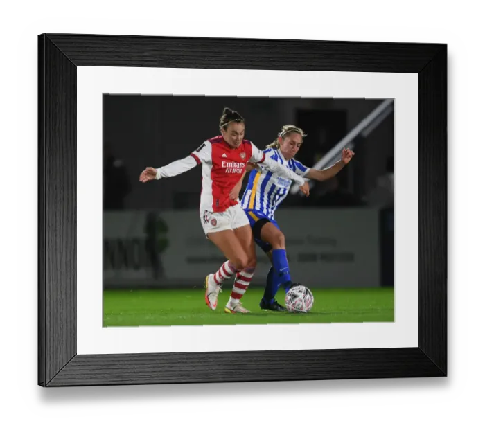 Framed Print : Arsenal vs Brighton: FA Women's Cup Semi-Final Showdown