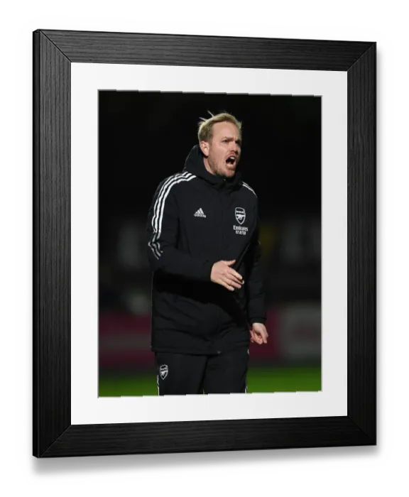 Framed Print : Arsenal Women's FA Cup Semi-Final: Jonas Eidevall's Leadership Against Brighton & Hove Albion