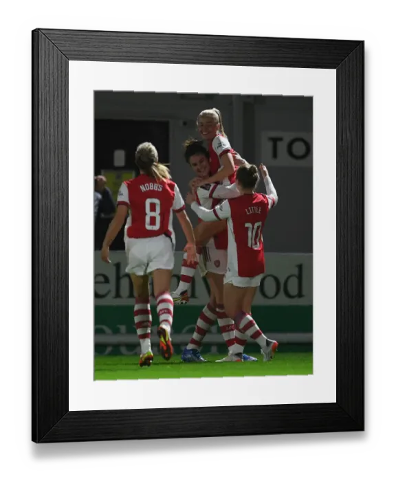 Framed Print : Arsenal Women Triumph Over Brighton in FA Cup Semi-Final: Leah Williamson Scores the Decisive Goal